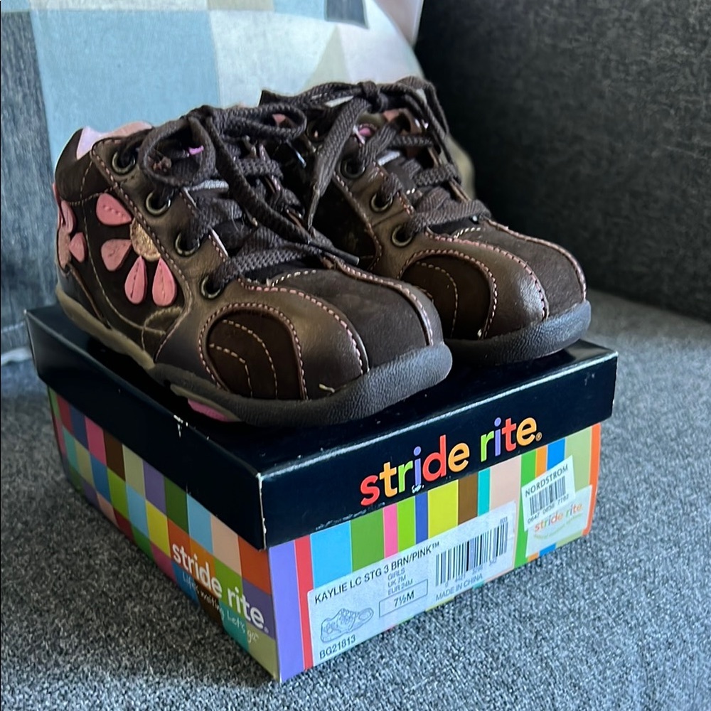 Stride Rite Brown and Pink Sneakers for Active Comfort